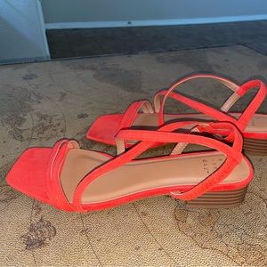 Orange Strappy Sandals